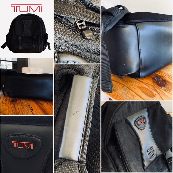 Tumi Bags Tumi T2 Heavy Duty Black Backpack Pre Owned Poshmark